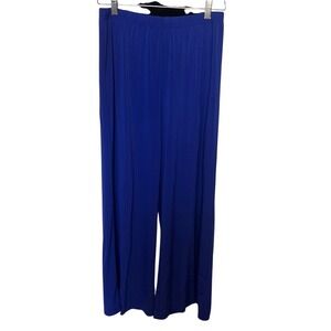 NWT Bob Mackie Royal Blue Wide-Leg Pants‎ Size Medium Petite